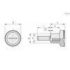 Elesa Threaded stud, EKK.35 p-M8x25-C1 EKK-p